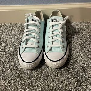 Light teal converse